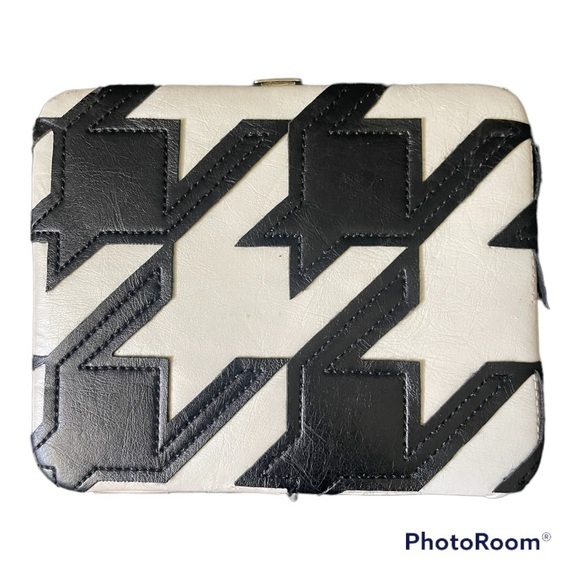 Vintage houndstooth wallet palm clutch - Picture 1 of 5